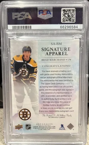 2020-2021 ARTIFACTS - BRAD MARCHAND - Signature Apparel Autograph /36 back