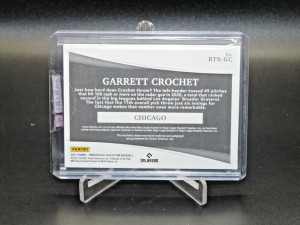 Garrett Crochet #RTS-GC RC AUTO /99 Panini Immaculate Triple Patch Game-Worn MLB back