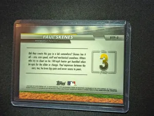 Paul Skenes 2024 Bowman Chrome Prospect Scouts Top 100 Pirates BTP-3 RC Rookie back