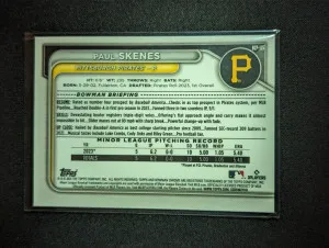 Paul Skenes 2024 Bowman Baseball Chrome Prospect #BCP-125 back
