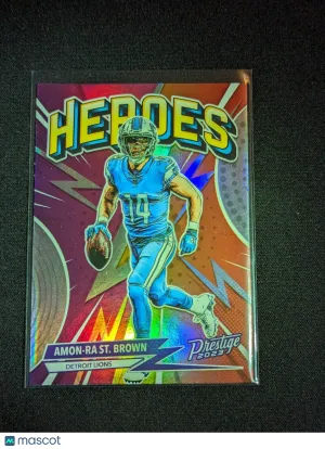 Amon-Ra St. Brown 2023 Panini Prestige Heroes #H-15  Detroit Lions front