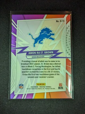 Amon-Ra St. Brown 2023 Panini Prestige Heroes #H-15  Detroit Lions back