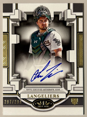 2023 Topps Tier One Break Out Auto Shea Langeliers /299 #BOA-SL1 Rookie Auto RC front
