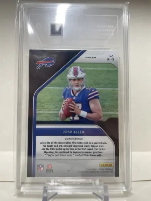2018 Prizm Josh Allen Introductions Silver Prizm Rookie TAG 9 back