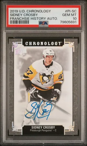 2019-2020 Chronology - SIDNEY CROSBY - Franchise History Autograph front
