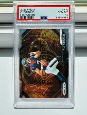 2023 Panini Prizm C.J. Stroud Fireworks RC front