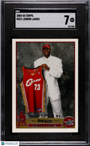 2003-04 Topps LeBron James #221 Rookie SGC 7 Cleveland Cavaliers front