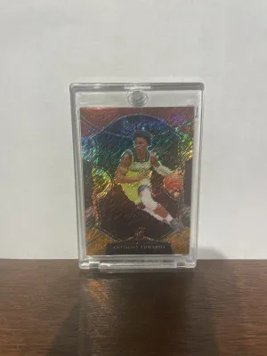 Anthony Edwards Select Red/White/Orange Shimmer Rookie front