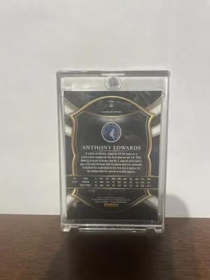Anthony Edwards Select Red/White/Orange Shimmer Rookie back