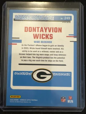 2023 Donruss Optic Dontayvion Wicks Holo back