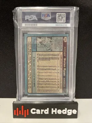 1980 Topps Nolan Ryan #580 PSA 7 back