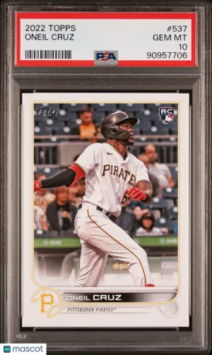 2022 Topps Oneil Cruz #537 PSA 10 90957706 front