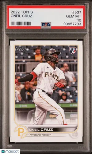 2022 Topps Oneil Cruz #537 PSA 10 90957703 front