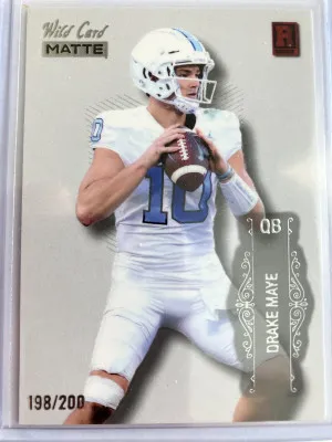 Drake Maye 2023 Wild Card Matte 198/200 front