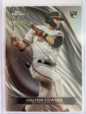 Colton Cowser 2024 Topps Chrome Black Refractor 21/199 Rookie front