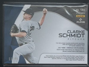 2021 Panini Spectra Clarke Schmidt RPA /49 #130 back