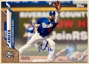 2020 Topps Pro Debut Autograph Jacob Amaya Gold Auto 42/50 MARLINS front