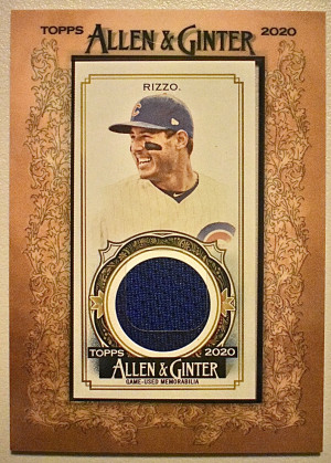 2020 Topps Allen & Ginter's Framed Mini Relics Anthony Rizzo #MFR-AR front