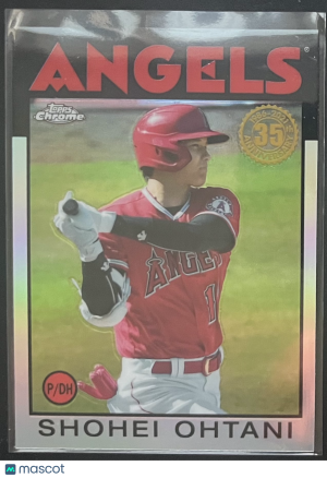 2021 Topps Chrome Shohei Ohtani 1986 Refractor #86BC-9 front