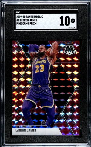 2019 Mosaic Lebron James PINK Camo SGC 10 front