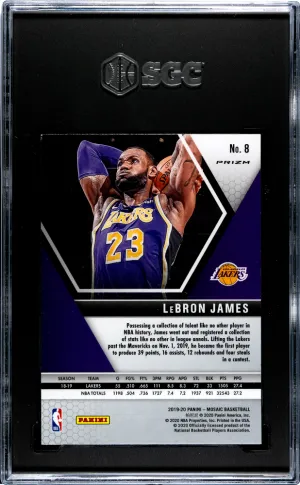 2019 Mosaic Lebron James PINK Camo SGC 10 back