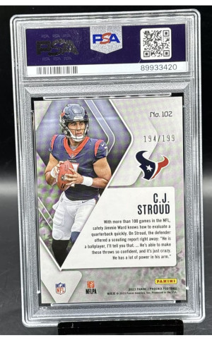 2023 Panini Phoenix Red Seismic CJ Stroud  Rookie /199 back