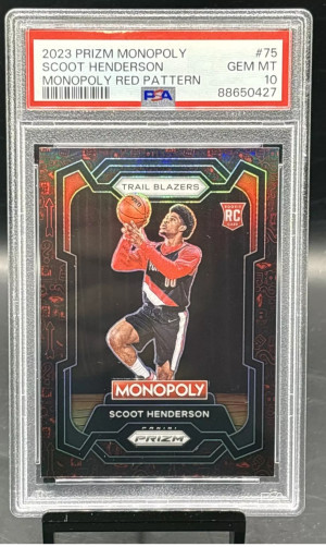 2023 Panini Prizm Monopoly Basketball Scoot Henderson Red Pattern front