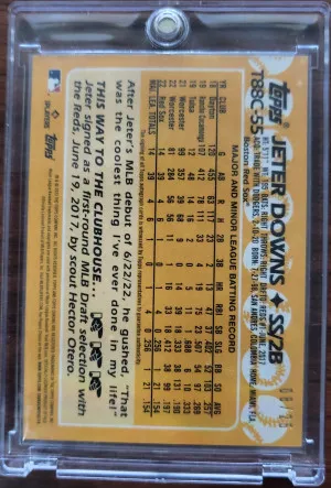 2023 Topps Chrome T88C-55 Jeter Downs Rookie Auto 08/25 back