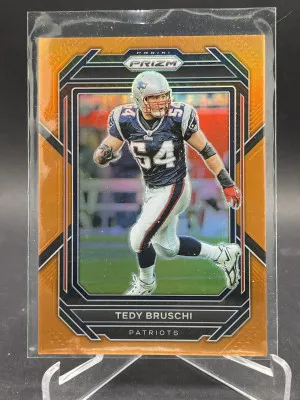 2022 Panini Prizm Orange Prizm /249 Tedy Bruschi #206 front