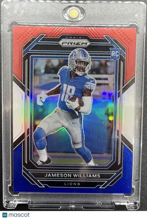 2022 Panini Prizm Jameson Williams Red White & Blue RC front