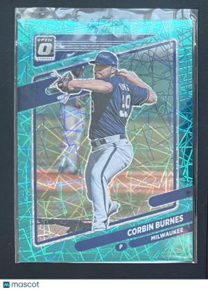2021 Panini Donruss Optic Corbin Burnes Teal Velocity /35 #144 front