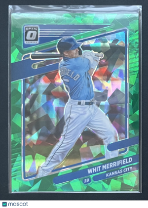 2021-22 Panini Donruss Optic Whit Merrifield Green Cracked Ice /7 #115 front