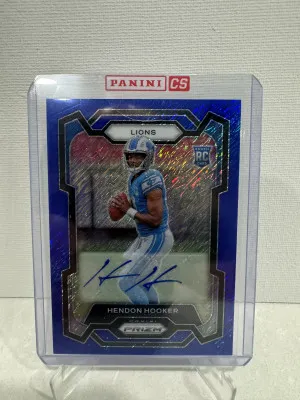 2023 Panini Prizm HENDON HOOKER RC Auto /25 Blue Shimmer front