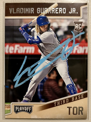 2019 Panini Vladimir Guerrero Jr On Card Auto COA - Toronto Blue Jays front