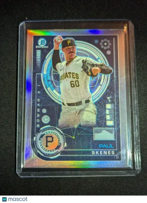 Paul Skenes 2024 Bowman Chrome Bowman A-I #BAI-15 SP INSERT Pittsburgh Pirates front