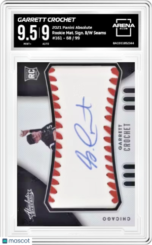 2021 Panini Absolute Garrett Crochet #161 RC Auto Seams /99 White Sox Graded MLB front