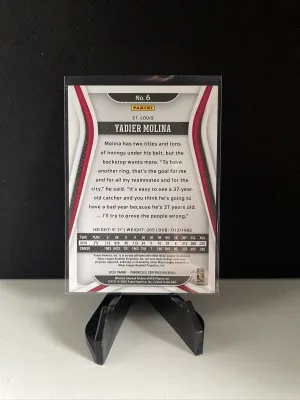 Yadier Molina 2020 Panini Chronicles Certified #6 back