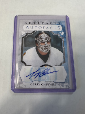 Gerry Cheevers 2023-24 Autofacts Autograph Boston Bruins front