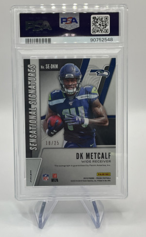 2019 Panini Prizm DK Metcalf Rookie Sensational signatures Camo /25 back
