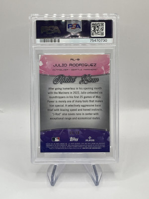 2022 Topp Ben Baller Chrome Julio Rodriguez Rookie “Ridin Low” Gold refractor /50 back