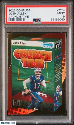 2023 Panini Donruss Crunch Time Josh Allen #CT4 Insert PSA 9 front