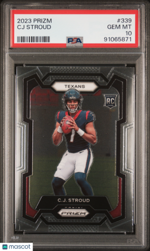 2023 Panini Prizm CJ Stroud Rookie #339 PSA 10 front