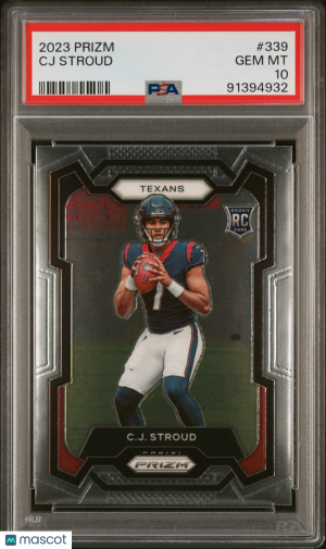 2023 Panini Prizm CJ Stroud Rookie #339 PSA 10 front