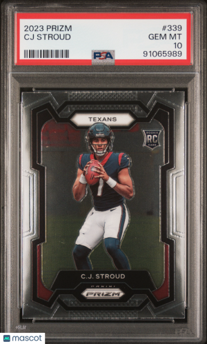 2023 Panini Prizm CJ Stroud Rookie #339 PSA 10 front