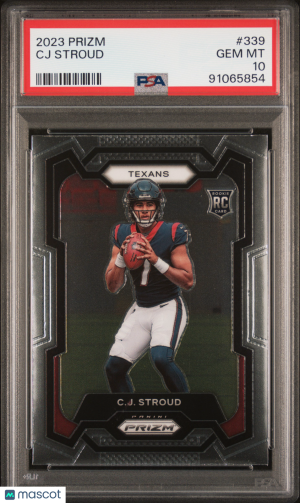 2023 Panini Prizm CJ Stroud Rookie #339 PSA 10 front