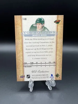 Marco Rossi UD Exclusives Young Guns Tribute 24/100 back