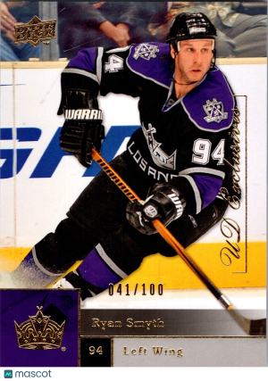2009-10 UPPER DECK RYAN SMYTH UD EXCLUSIVES #90/100 LA KINGS #383 OILERS front