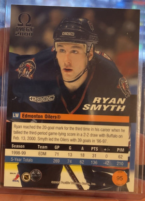 1999-00 Omega #95 Ryan Smyth /75 back