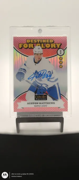 2016-17 O-Pee-Chee Platinum Rainbow Pulsar Destined for Glory Auston Matthews Auto -2nd Year front