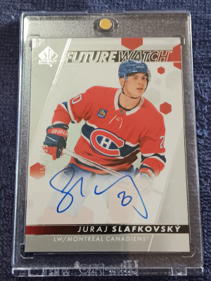 2022-23 upper deck future watch 
Rookie auto /999  
Montreal Canadiens 
Juraj Slafkovsky front